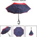 MRTLLOA 49 Inch Oversize Windproof Inverted Reverse Upside Down Umbrella, Golf Size Rain Umbrella, Double Layer, C-Shaped Handle for Men, Women and Kids