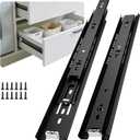 Full Extension Ball Bearing Drawer Slides 12 Inch Side Mount Cabinet Rails 1 Pair Tool Box Trash Can Glides Heavy Duty Kitchen Drawer Runners 100LB Capacity