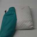 Small Shredded Memory Foam Pillow for Travel and Camping - Compressible Medium Firm Bed Pillow, Contoured Support, Breathable Cover, Machine Washable, Ideal Backpacking, Airplane and Car (White)