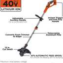 BLACK+DECKER 40V MAX String Trimmer and Lawn Edger, 13 Inch Weed Eater, Far Reach, Battery and Charger Not Included (LST136B)