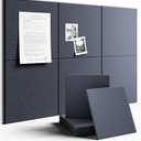 Fluxynara Large Felt Bulletin Board 36" x 24" Cork Board Alternative-6 Pack with 40 Safe Removable Adhesive Tabs, Cork Boards for Walls Cork Board for Home Office Classroom Pin Board-Navy Blue