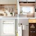 2 Pack Spring Tension Rods 27-38 Inches,5/8" Diameter Black Spring Load Adjustable Expandable,Small Short Tension Curtain Rod for Windows,Kitchen,Doorway,Bathroom,Cupboard Bars