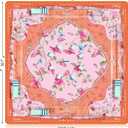 Virora Orange Mahjong Mat with Rules, American Mahjong Mat, 3MM Non-Slip Rubber Noise Reduction Mah-jongg Mat, 32.7x32.7in Rolled No Creases Waterproof Mahjong Table Cloth for Mah Jong
