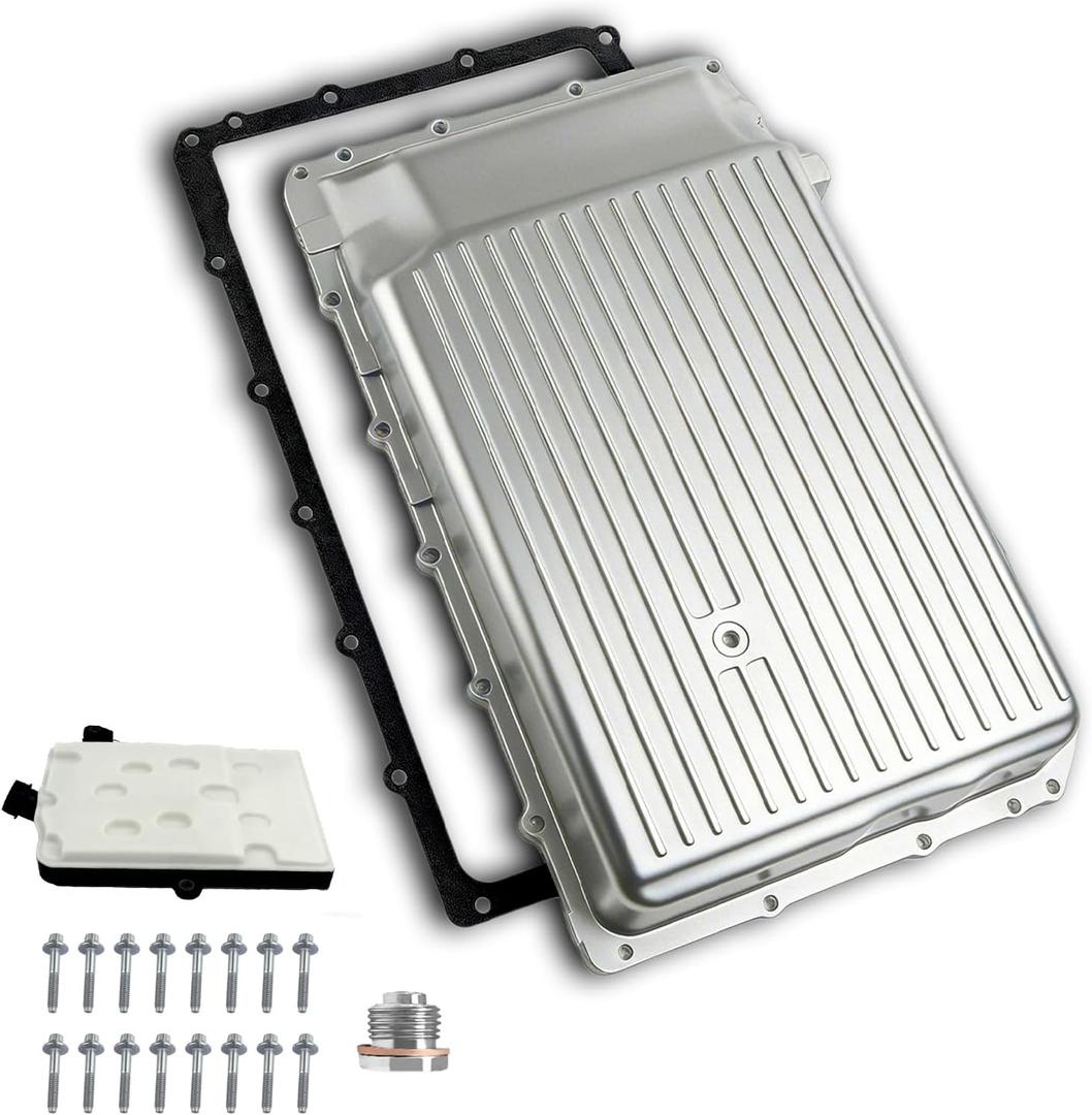 265-897 Upgraded aluminum Transmission Oil Pan Ten Speed Transmission Filter with Magnetic Drain Plug & Gasket Fit for 2017-2023 F150, 2018-2023 Expedition/Mustang/Navigator, 2019-2023 Ranger