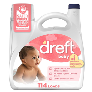 Dreft Baby Liquid Laundry Detergent, Fights Stains, Removes Odors, 114 loads, 150 fl oz
