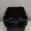 12 Gallon Large Storage Bin with Snap Lid, Black and Red, Heavy Duty Plastic, Stackable, 30.6x20.6x14.3 Inches, Set of 4 (12 Gallon, 4)