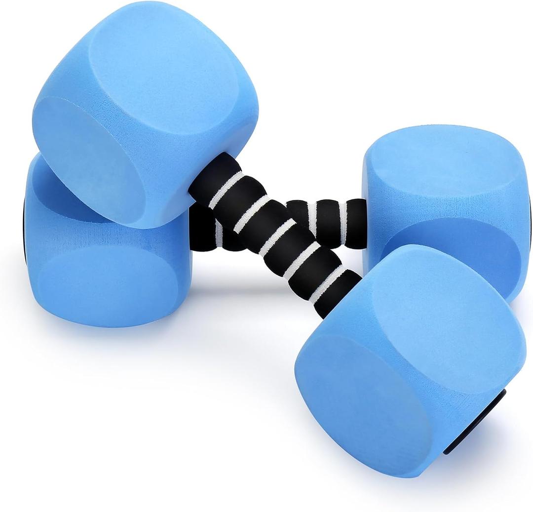 Water Dumbbells, 2Pack Aquatic Exercise Dumbbells, EVA Foam Barbells for Men Women Water Workouts (Blue) Water Dumbbells, 2Pack Aquatic Exercise Dumbbells, EVA Foam Barbells for Men Women Water Workouts (Blue)