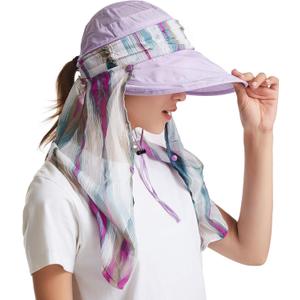 icolor Women Sun Hats UPF 50 Sun Protection Hat Summer Outdoor Neck Shield Flap Visor Hat Ponytail Hats Wide Brim Beach Hat (One Size, Lightpurple) icolor Women Sun Hats UPF 50 Sun Protection Hat Summer Outdoor Neck Shield Flap Visor Hat Ponytail Hats Wide Brim Beach Hat (One Size, Lightpurple)