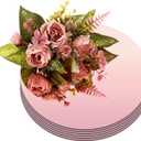 Thyle 10 Inch Acrylic Round Mirrors for Tables Centerpieces Circle Mirrors Candle Plates for Wall Wedding Table Centerpieces for Baby Shower Party, Thickness 1 mm(Rose Gold,6 Pcs) (Rose Gold)
