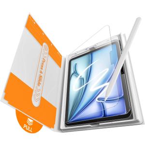 EZ-GLAZ-2 Pack Paper-feel Glass Screen Protector for iPad Air 11 Inch M3 2025 & M2 2024, Matte Glass Film with Easy Application Tray, Scratch Resistant, Compatible with Apple Pencil