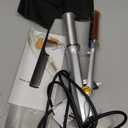 2 in 1 Fast Heating Electric Hair Iron for Hair Styling, Auto-Off Function, with 3 Adjustable Levels, Rotating Roller Curling Wand (Gold)