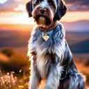 UPABLUNSO Diamond Painting Kits, 5D Wirehaired Pointing Griffon Diamond Art Kits, Dog Full Drill for Adults Beginner, Animals Diamond Painting Kits Perfect for Home Wall Decor 12x16 inch