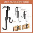 6 Pcs Brick Hook ClipsStainless Steel Brick HangerNo Drill Brick Wall Clips for Outdoor Heavy Duty Decor Fit 1-3/4" to 2-3/4" Black