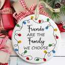 Friendship Ornaments - Christmas Ornaments for Best Friends - Bestie Gifts, Presents for Christmas - Friends are The Family