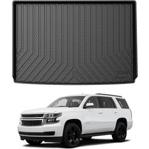 Mixsuper Custom Fit Cargo Liner for Chevrolet Suburban/GMC Yukon XL/Cadillac Escalade ESV 2015-2020, All Weather Cargo Mat Rear Trunk Liner Behind The 3rd Row Seats Black