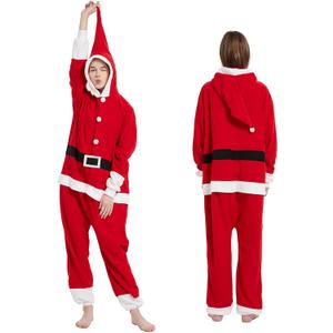 MAJ&COS Animal Onesies Adult Pajamas Halloween Cosplay Costume Unisex Onesie for Women Men (Medium, Santa Claus)