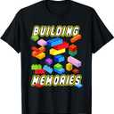 Building Memories Building Bricks Blocks Family Matching T-Shirt (Small)