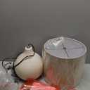 Signature Design by Ashley Rainermen 20" Modern Herringbone Ceramic Table Lamp, Off White