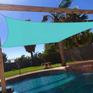 Windscreen4less 12' x 16' Sun Shade Sail Rectangle Outdoor Canopy Cover UV Block for Backyard Porch Pergola Deck Garden Patio (Turquoise)