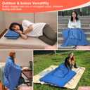 Portable USB Heated Blanket, 3 Heat Settings USB Heated Blanket Throw 3Hrs Auto Off 5V/2A,54"x38"Overheat Protection Portable Electric Blanket Wrap Machine Washable(Battery Pack Not Included)
