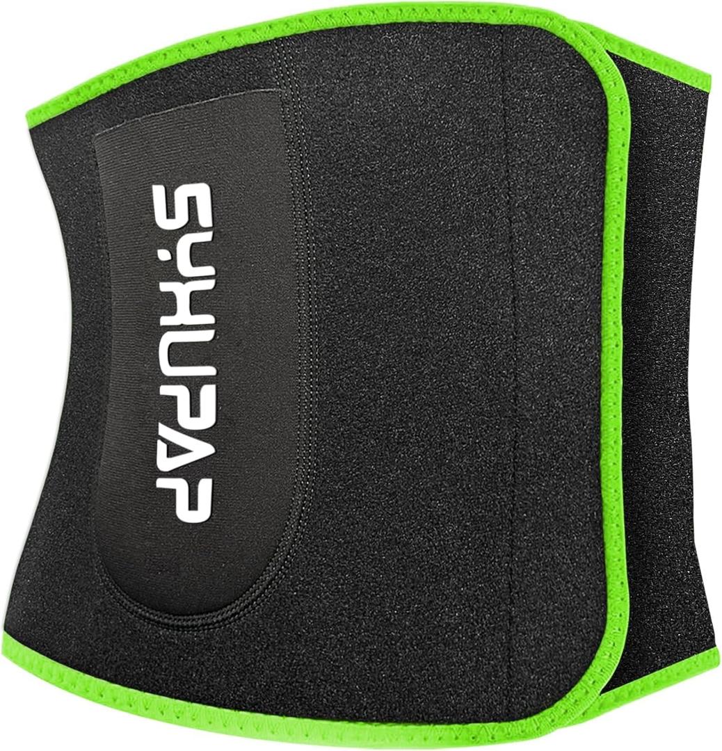 SYXUPAP Waist Trimmer for Women and Men,Waist Trainer for HighIntensity Training & Workouts, Size M Green