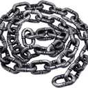 Zcaukya 6FT Halloween Plastic Chains-Costume Accessories, Fake Black Chain Links for Decor Haunted House, Prisoner Theme, Scary Party Horror Props