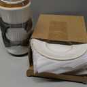 SIDUCAL Stackable Cappuccino Cup Set of 4 [8oz] Ceramic Coffee Cups with Saucers and Cup Holder, Microwave/Dishwasher Safe, Espresso Demitasse Cups