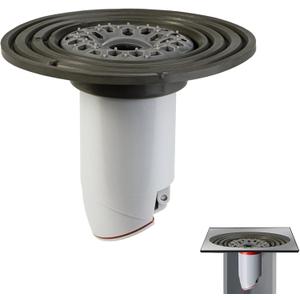 Odor-Proof Shower Drain Plug - Backflow Preventer with Magnetic Closure Valve, Hair Catcher, and Silicone Reducer Ring, Fits 1.9''-3.9'' ID Drains, Sewers, and Pipes