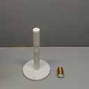 Bloomingville Modern Marble Paper Towel Holder with Brass Accent Band, White