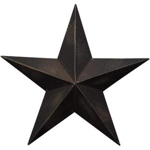 CWI Gifts Metal Barn Star - 24" Galvanized Hanging Star - Farmhouse Wall Decor - Black - 1