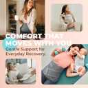 MOOIMOM Coolweave Postpartum Belly Band for C-Section Recovery, Breathable Maternity Abdominal Binder with Ergonomic Back Support, Adjustable Belly Wrap for Post Surgery Recovery, Waist & Core (Medium)