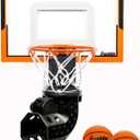 Franklin Sports Mini Basketball Hoop with Rebounder and Ball - Over The Door Basketball Hoop With Automatic Ball Rebounder - Indoor Basketball Game For Kids