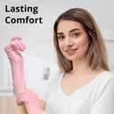 SwiftGrip Disposable Nitrile Dishwashing Gloves, Extended 12 Inches Cuff, 6-mil, Cherry Blossom Cleaning Gloves, Latex-Free (Pink, M)