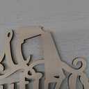 Bucherry Wooden Baby Shower Signage - Mi Bautizo Decorative Sign, Rustic Style, 38 x 25 x 0.5 cm, Wood Material, Wall Mount