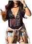 Summer Deep V Neck Tank Tops for Women Western Country Sleeveless Tee Shirts Teen Girls Sexy Casual Concert Tops Outfits (Medium)