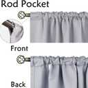 BGment Rod Pocket and Back Tab Blackout Curtains for Bedroom - Thermal Insulated Room Darkening Curtains for Living Room, 2 Window Curtain Panels (52 x 90 inch, Light Grey)