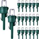 Honoson 120 Count 5 mm Winter LED Replacement Bulbs Bulk Wide Angle Winter LED Light Bulbs String Replacement Festival Light Garland Outdoor Tree Home Decoration (Green Base with Cold White Bulb)