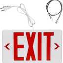 TANLUX Red Corded Exit Sign with 1.0 Meter Plug in Cord, Plug in Exit Sign with Battery Backup Lights for Business, Commerical Emergency Lighting Combo, UL Listed, AC 120/277V, Double Face