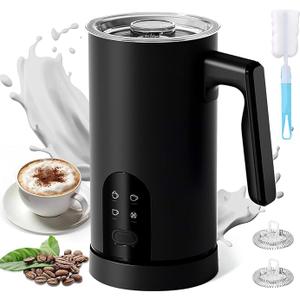 Milk Frother and Steamer, 4-in-1 Automatic Electric Milk Frother 11.8oz/350 ml, Instant Hot and Cold Foam Maker, Milk steamer Heater Foamer Warmer for Coffee, Cappuccino, Macchiato, Latte