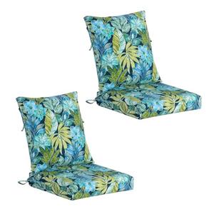 Localive 20"x42" Outdoor Dining Chair Cushion, Set of 2,Water-Resistant, UV-Resistant 1000+ Hrs, 30D Foam with Recycled Fiber Fill,YKK Zippers,Pattern