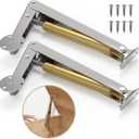 (2PCS) Lid Support Hinge Soft Close Toy Box Hinges Gas Struts Heavy Duty Soft Close Lid Support Hinges Lid Buffer for Wooden Box Toy Boxes and Heavy Lid, Wooden Toy Box Hardware (60N-2pcs)