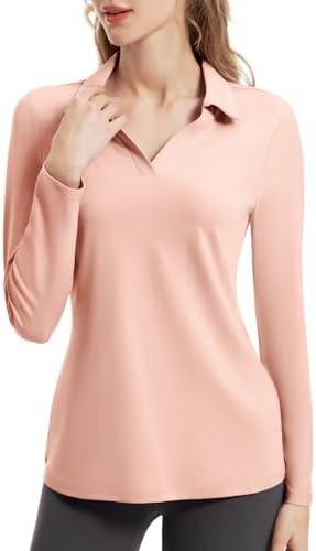 FKEEP Women's Tennis Golf Shirt Long Sleeved Top Sport Activewear V-Neck Workout Athletic, XS FKEEP Women's Tennis Golf Shirt Long Sleeved Top Sport Activewear V-Neck Workout Athletic, XS