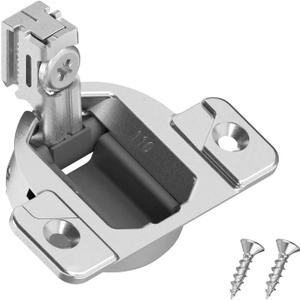 Replacement for Blum 110 Degrees Screw On Self Closing Compact 33 Hinge, Fit for Open Side Cabinet Hinges, Cabinet Door Hinges, Replacement for Original Blum Hinges 4Pack (mounting Plate not Included) (Sliver)