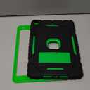 ZoneFoker Case for iPad 9th/8th/7th Generation 2021/2020/2019(10.2 inch), Heavy Duty Military Grade Shockproof Rugged Protective 10.2" Cover with Built-in Stand for iPad 9 8 7 Gen (Black+Green)