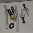 Spooktacular Creations Ninja Swords, Backpack Weapon Toy Set with Swords and Knives for Kids, Ninja Costume Accessories for Cosplay, Dress-up Party Black