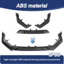 Front Bumper Lip for Honda Civic 11th Gen 2022-2024 PP Front Lip Splitter Spoiler(Matte Black)