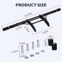1.25" Front Engine Guard Crash Bar Flat Out Bar for Harley Sportster 2004-2022 883 XL883 1200, Black