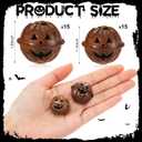 30 Pcs Halloween Pumpkin Rusted Jingle Bells Vintage Rustic Jack-o-Lantern Face Design Rusty Bells for Crafting Halloween Wreath Making Fall DIY Pet Collar Christmas Tree Decor (1.54 Inch)