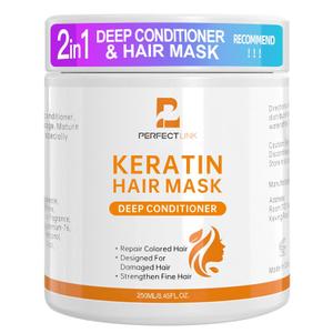 Keratin Hair Mask for Damaged Hair, Hydrating & Repairing Keratin Hair Treatment, Natural Deep Conditioning Smooth Hair Mask 250g for Dry Hair