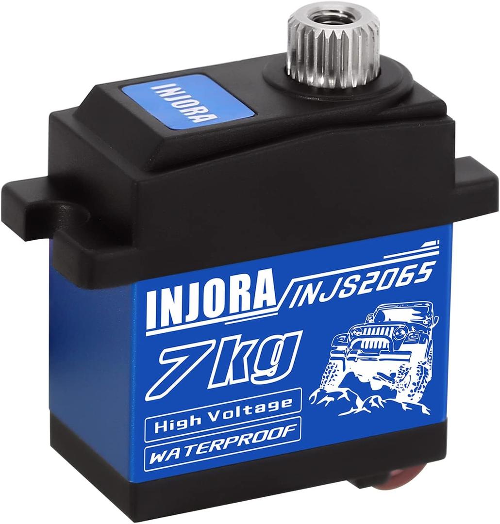 INJORA 7KG 2065 Digital Servo Waterproof High Voltage Sub-Micro Shift Servo for TRX4 TRX6 SCX10 III 1/10 RC Crawler Car,1PC
